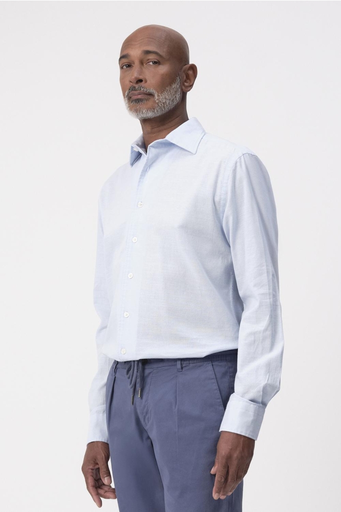 SAWYER CASUAL OVERHEMD LM 096149 3251 Chambray blue